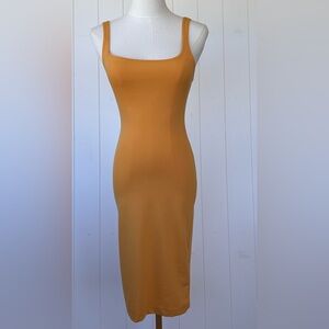 Zara‎ Trafaluc Women’s Tank Dress Pullover Bodycon Gold Size Small